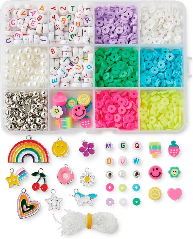 Alternative view of Claire’s DIY Bracelet Kit – 895-Piece Jewelry Making Supplies Set| Clay Heishi Beads, Alphabet, Charms, String| Friendship Bracelet Kit for Girls| Arts & Crafts Activity| Fashion Accessory Gift Age 8+
